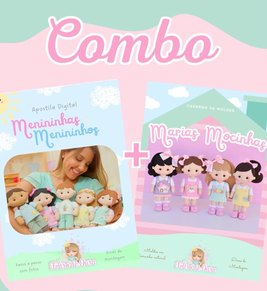 COMBO: Apostila Digital Menininhas e Menininhos + Caderno de Moldes Marias Mocinhas